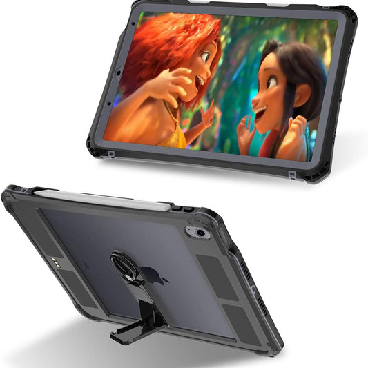 Vízálló tok Apple iPad Air (2022) / Air (2020) számára, ShellBox, Fekete