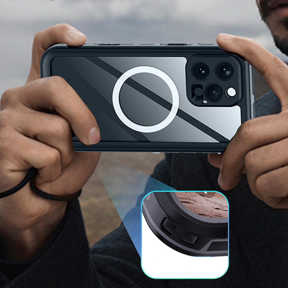 Vízálló tok Apple iPhone 16 Pro Max-hoz, ShellBox, Fekete