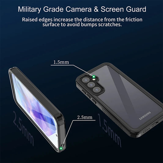 Vízálló tok Samsung Galaxy A55 5G A556-hoz, ShellBox, Fekete