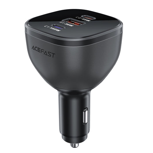 Acefast B14 autós töltő, 165W, 5A, 1 x USB-A - 2 x USB-C, Fekete