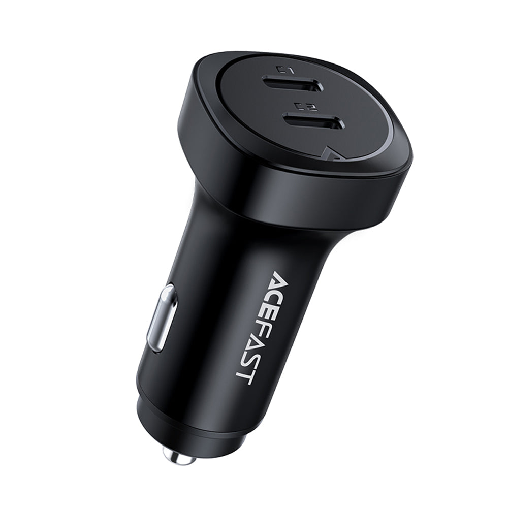 Acefast B2 autós töltő, 72W, 3A, 2 x USB-C, Fekete