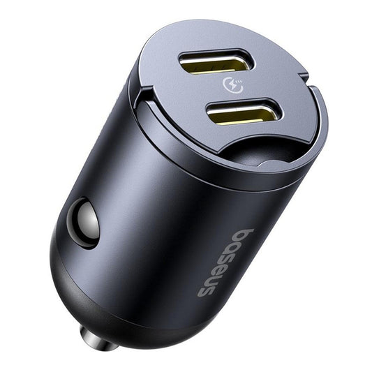 Baseus Tiny Star autós töltő, 30W, 3A, 2 x USB-C, Fekete C00035001121-03