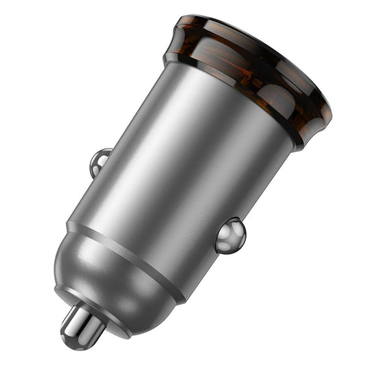 Autós töltő Lightning kábellel HOCO NZ16A, 43W, 3A, 1 x USB-A - 1 x USB-C, Szürke