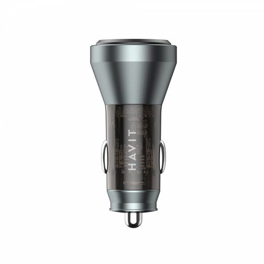 HAVIT CC2017 Autós Töltő, 45W, 3A, 1 x USB-A - 1 x USB-C, Fekete-Kék