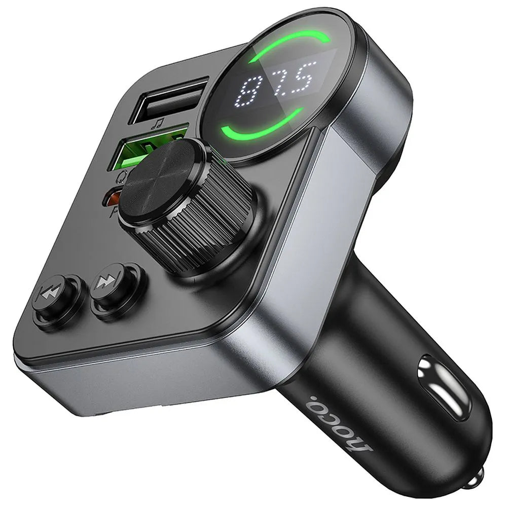 FM Bluetooth modulátor HOCO E86, 2 x USB-A - 1 x USB-C - 1 x microSD
