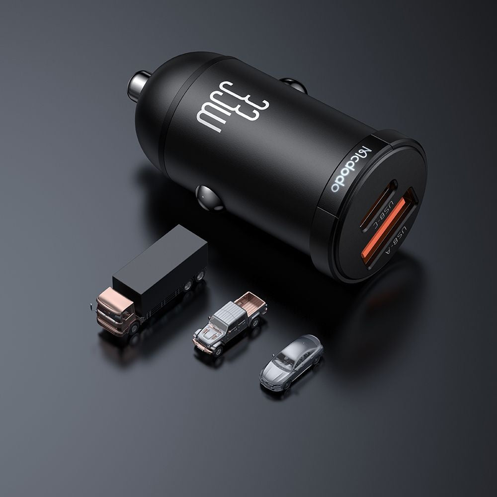 McDodo CC-2320 Cool autós töltő, 33W, 3A, 1 x USB-A - 1 x USB-C, Fekete