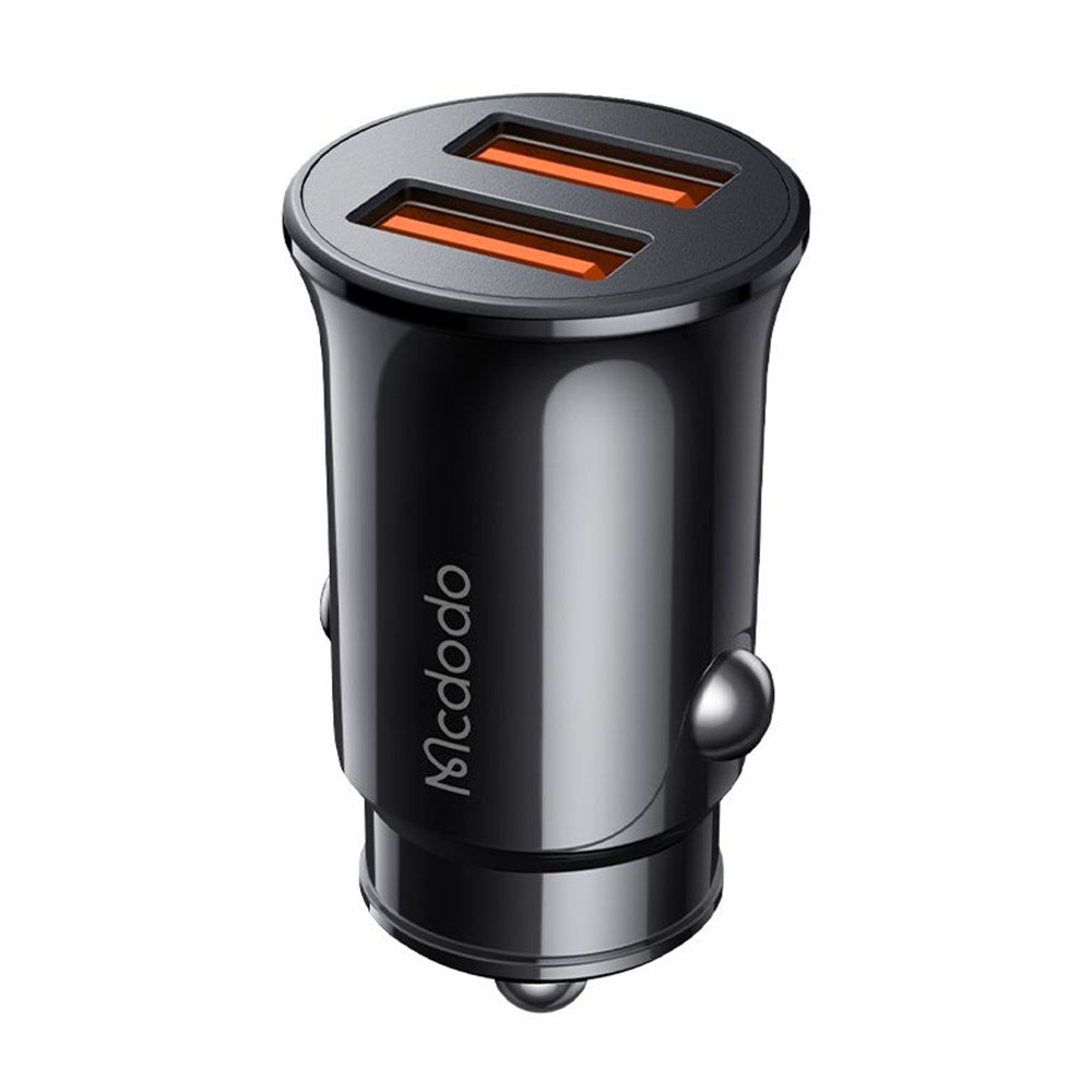 McDodo CC-6602 autós töltő, 12W, 2.4A, 2 x USB-A, Fekete