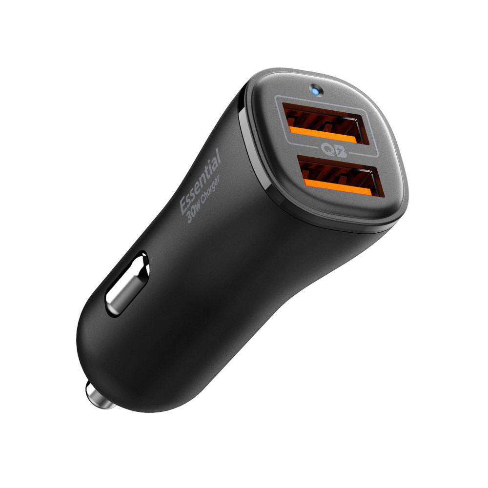 Spigen EV302 Essential autós töltő, 30W, 3A, 2 x USB-A, Fekete ACP08700