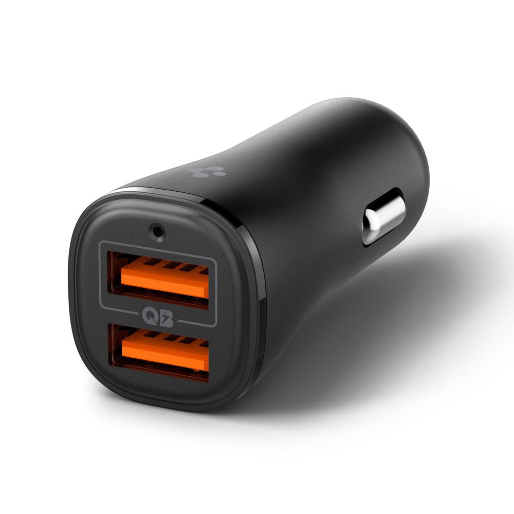 Spigen EV302 Essential autós töltő, 30W, 3A, 2 x USB-A, Fekete ACP08700