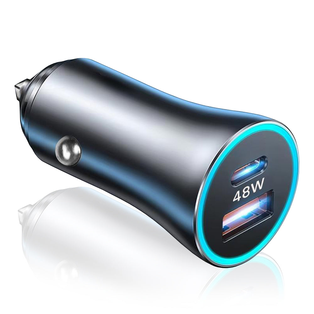 Techsuit C3 RescueVolt autós töltő, 48W, 3A, 1 x USB-A - 1 x USB-C, szürke