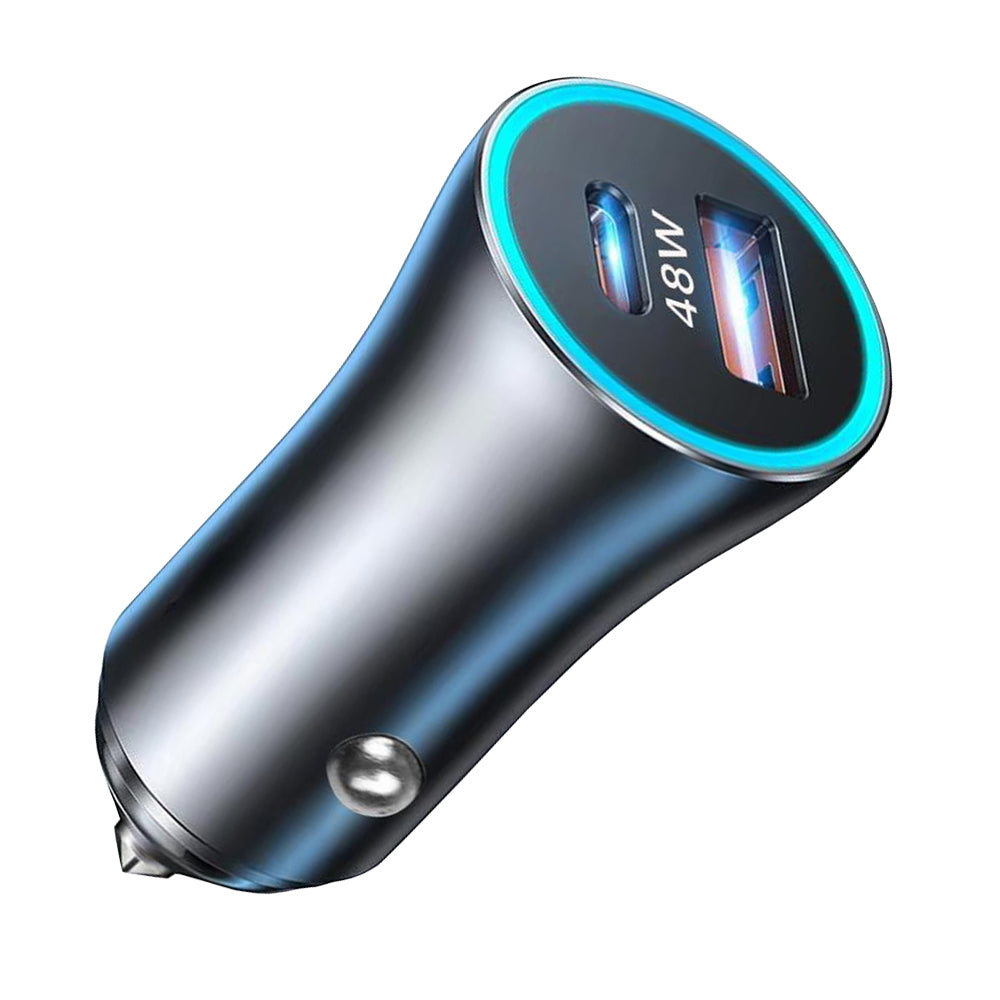 Techsuit C3 RescueVolt autós töltő, 48W, 3A, 1 x USB-A - 1 x USB-C, szürke
