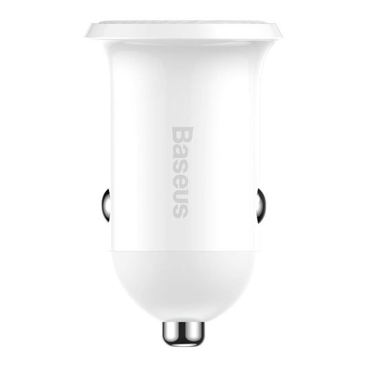 Autótöltő Baseus Grain Pro, 24W, 2,4A, 2 x USB-A, fehér CCALLP-02