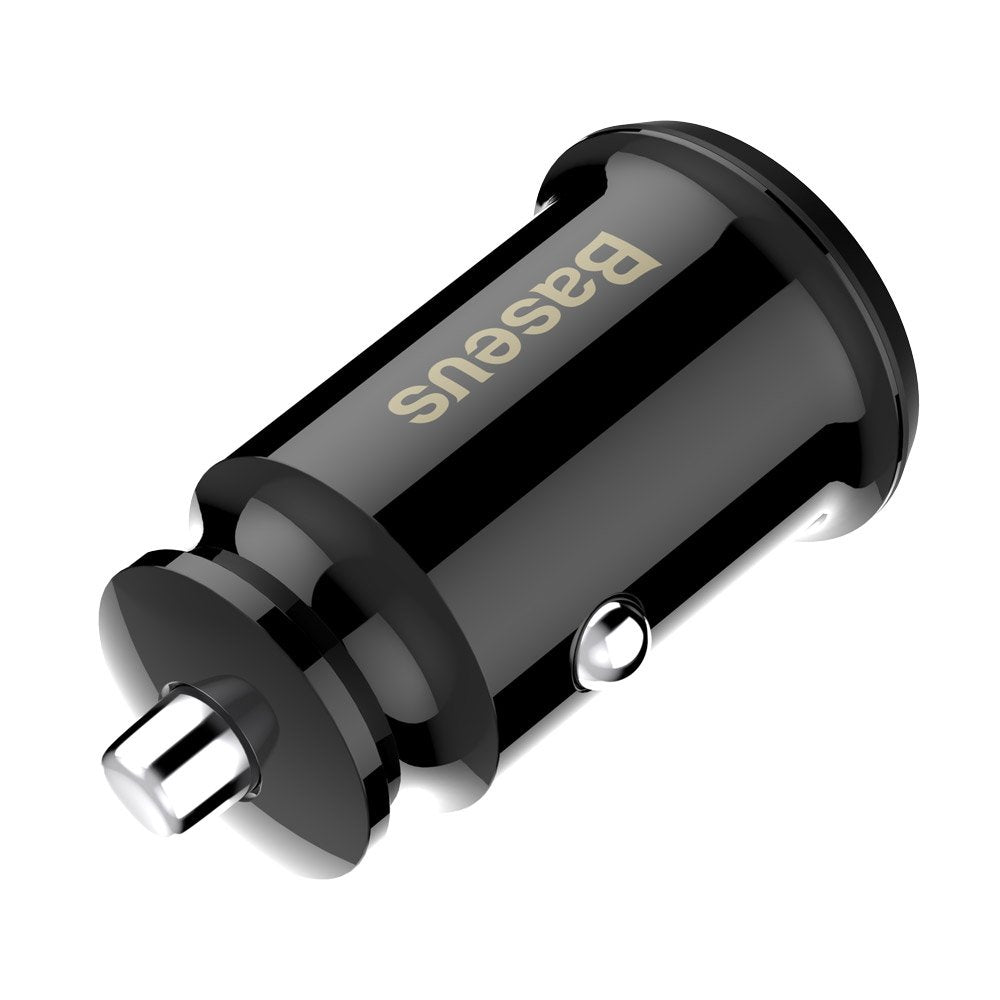 Autótöltő Baseus Grain, 10W, 2.4A, 2 x USB-A, fekete CCALL-ML01