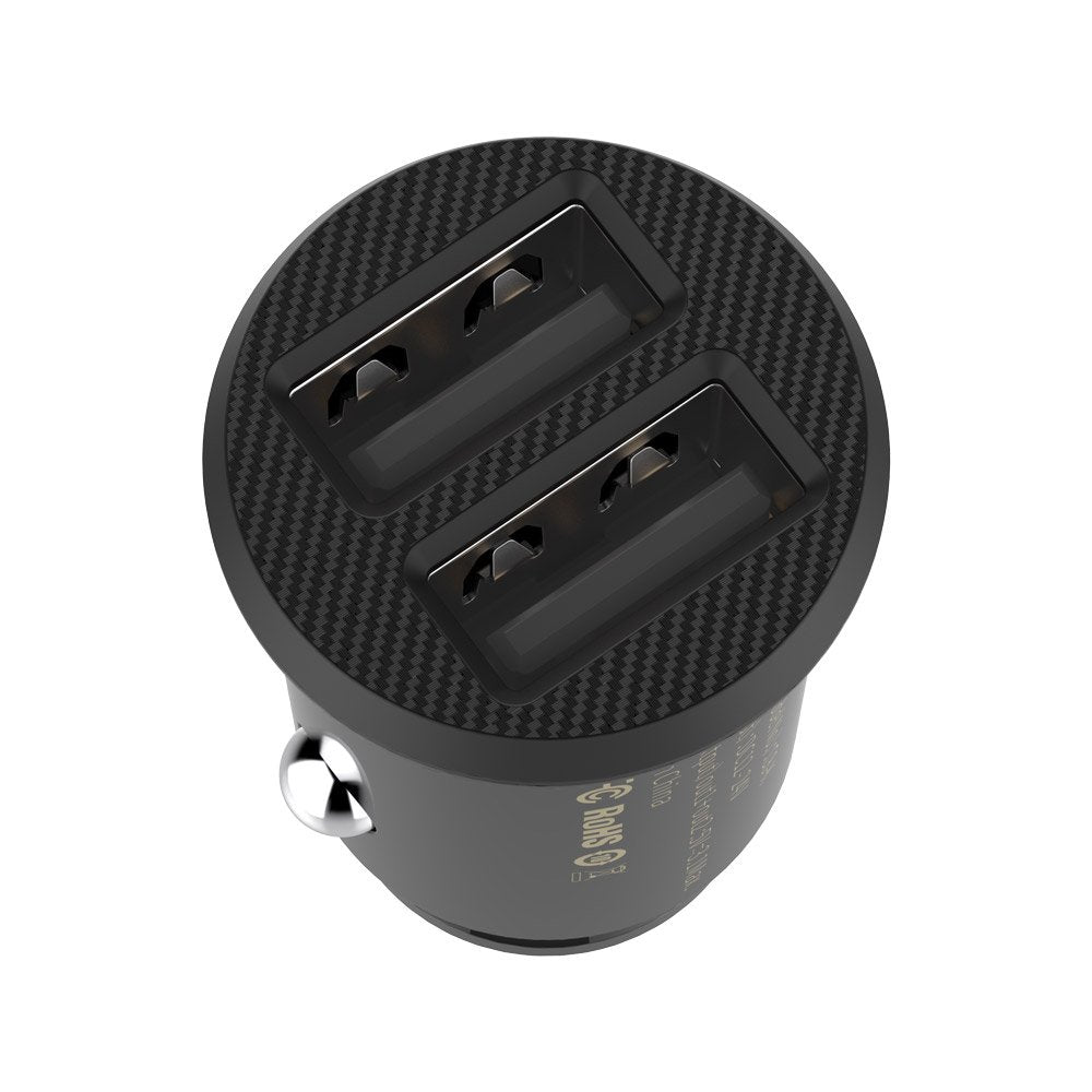 Autótöltő Baseus Grain, 10W, 2.4A, 2 x USB-A, fekete CCALL-ML01