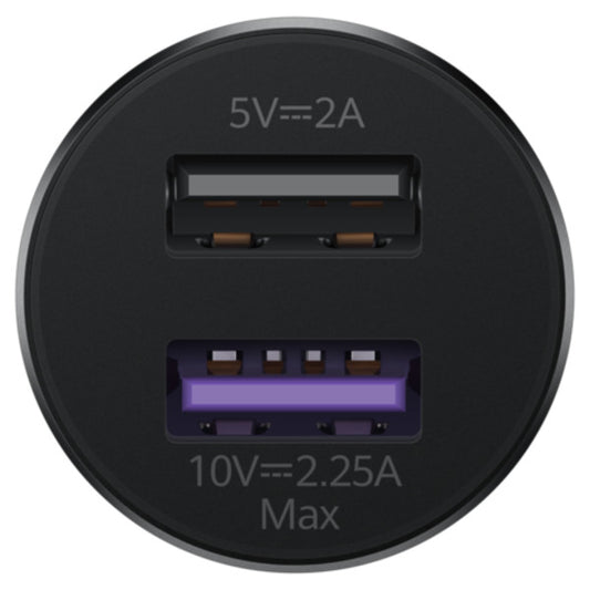 Autótöltő USB-C kábellel Huawei CP36, 22,5W, 2,25A, 2 x USB-A, fekete 55034029