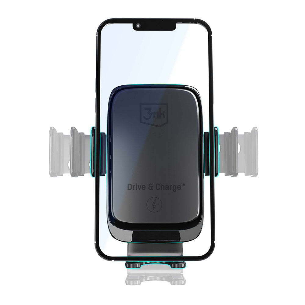 Vezeték nélküli autós töltő 3MK Drive&Charge, 15W, 1.67A, Fekete