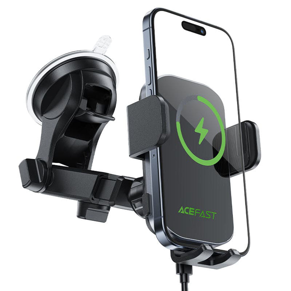 Wireless autós töltő Acefast D53, 15W, 1.67A, Fekete