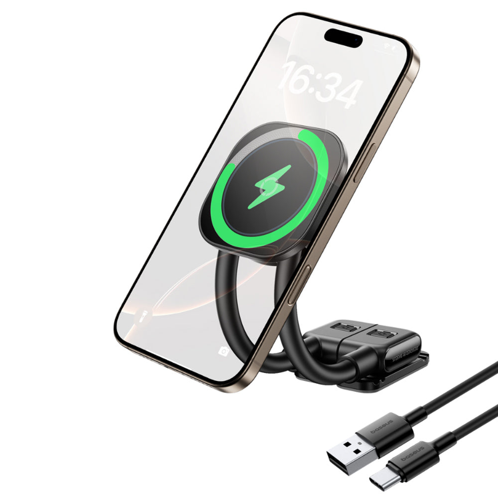 Baseus PrimeTrip C03s Pro vezeték nélküli autós töltő, 15W, 1.67A, Fekete C0013803