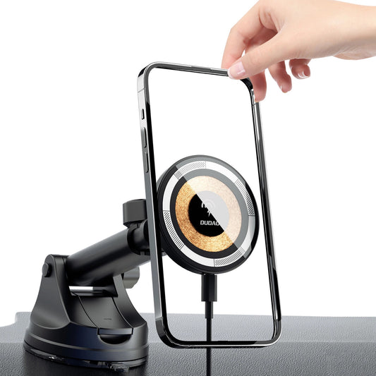 Vezeték nélküli autós töltő Dudao F12MAX+, 15W, 1.67A, fekete