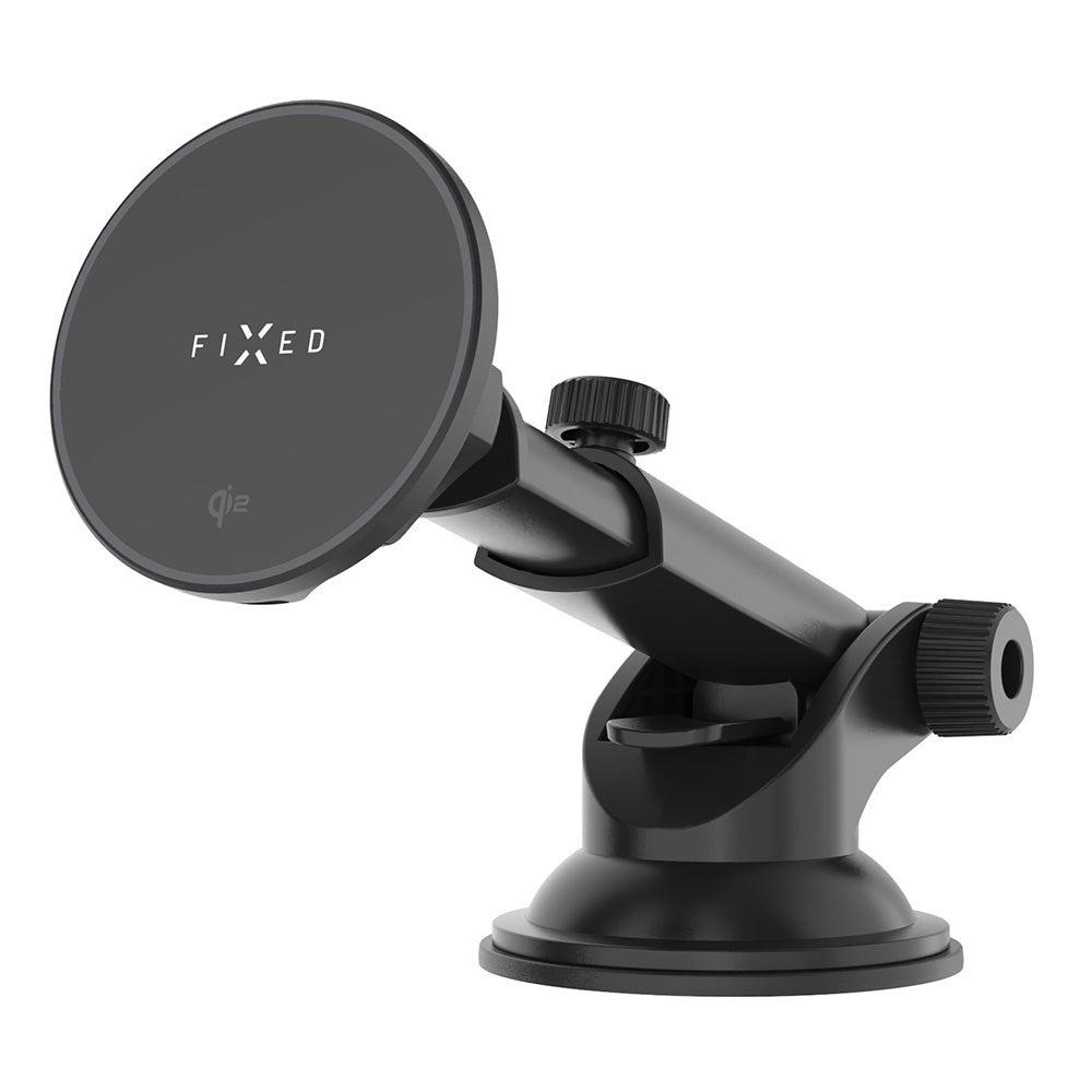 Autós vezeték nélküli töltő Fixed MagRound 2 XL, 15W, 1.67A, Fekete