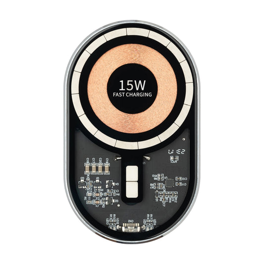 Qualo QTUS-K-15-07 vezeték nélküli autós töltő, 15W, 1.67A, Szürke
