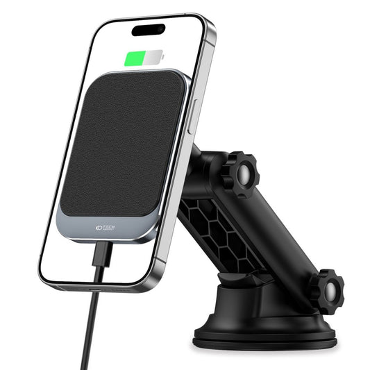 Vezeték nélküli autós töltő Tech-Protect MM15W-V2, 15W, 1.67A, fekete