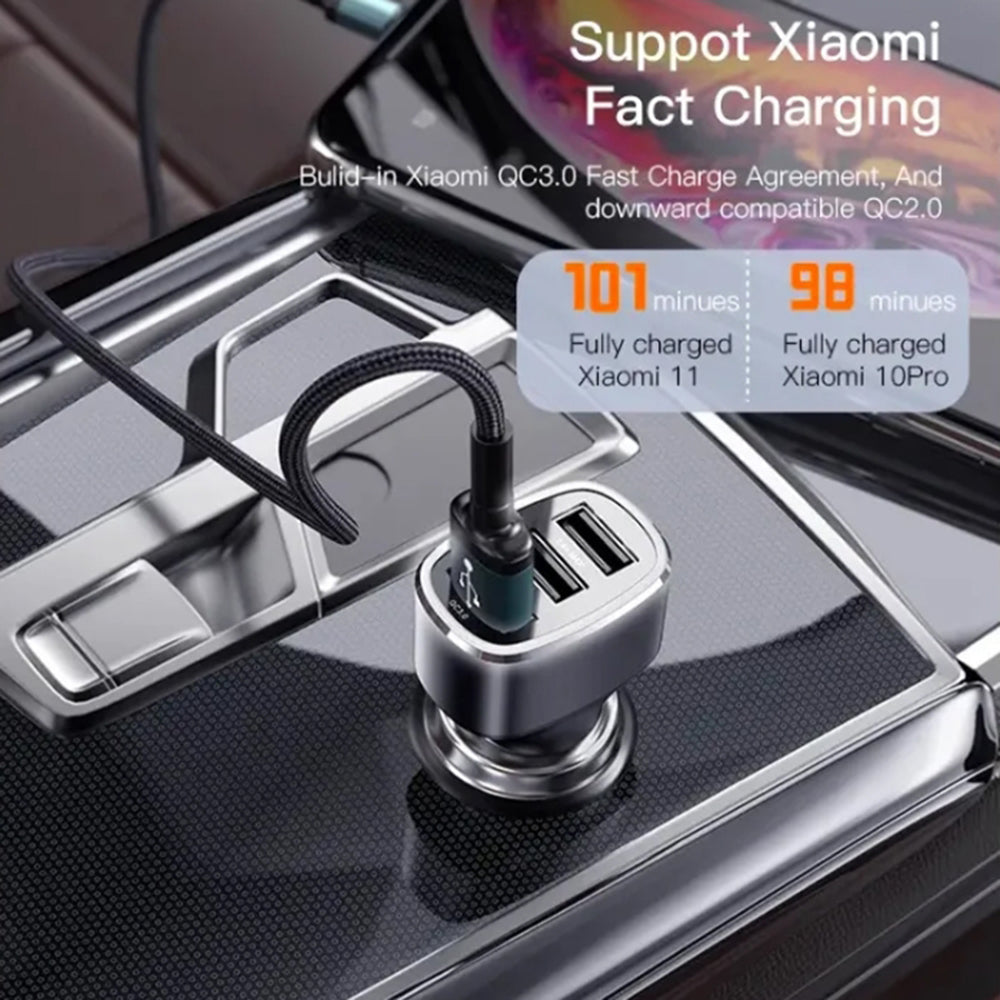Yesido Y46 autós töltő, 42W, 3A, 3 x USB-A, Fekete