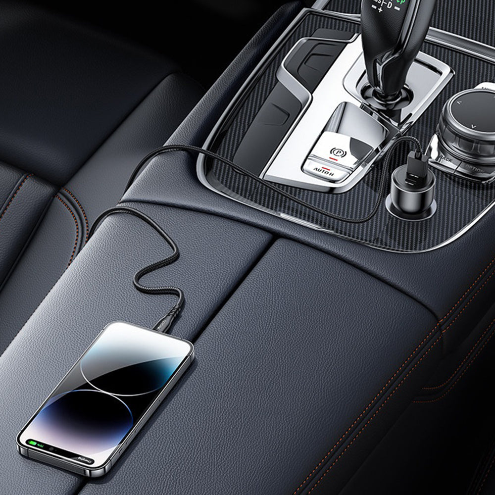 Yesido Y65 autós töltő, 100W, 5A, 1 x USB-A - 1 x USB-C, Fekete