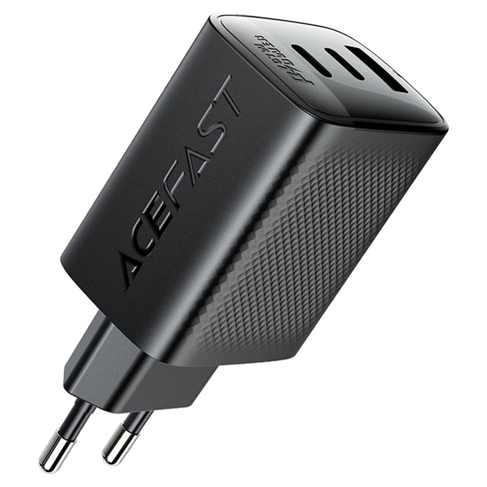 Acefast A108 hálózati töltő, 67W, 3A, 1 x USB-A - 2 x USB-C, Fekete