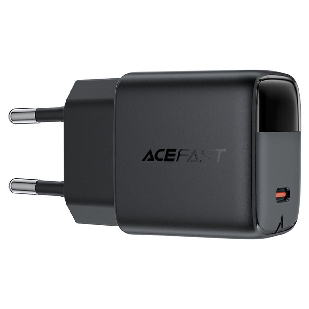 Acefast A113 Display hálózati töltő, 20W, 3A, 1 x USB-C, Fekete