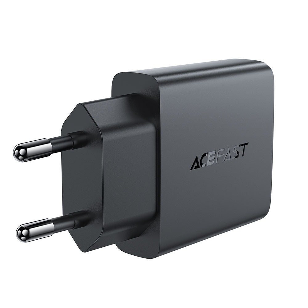 Acefast A69 hálózati töltő, 30W, 3A, 1 x USB-A - 1 x USB-C, fekete