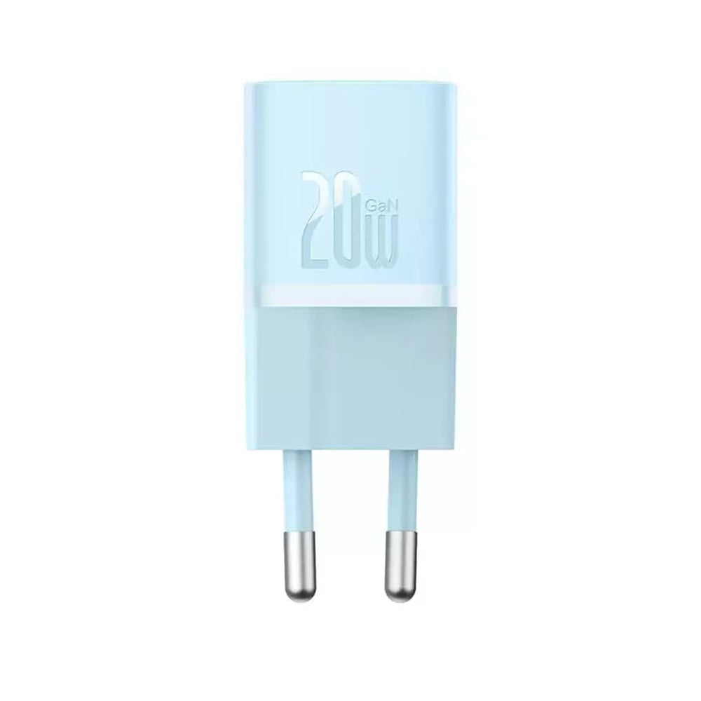 Baseus GaN Mini 1C Hálózati Töltő, 20W, 3A, 1 x USB-C, Kék CCGN050103