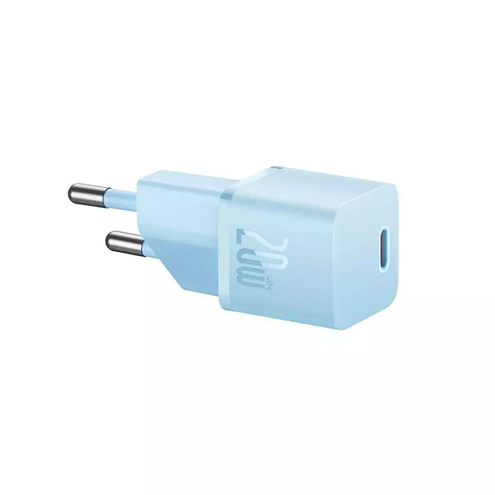 Baseus GaN Mini 1C Hálózati Töltő, 20W, 3A, 1 x USB-C, Kék CCGN050103