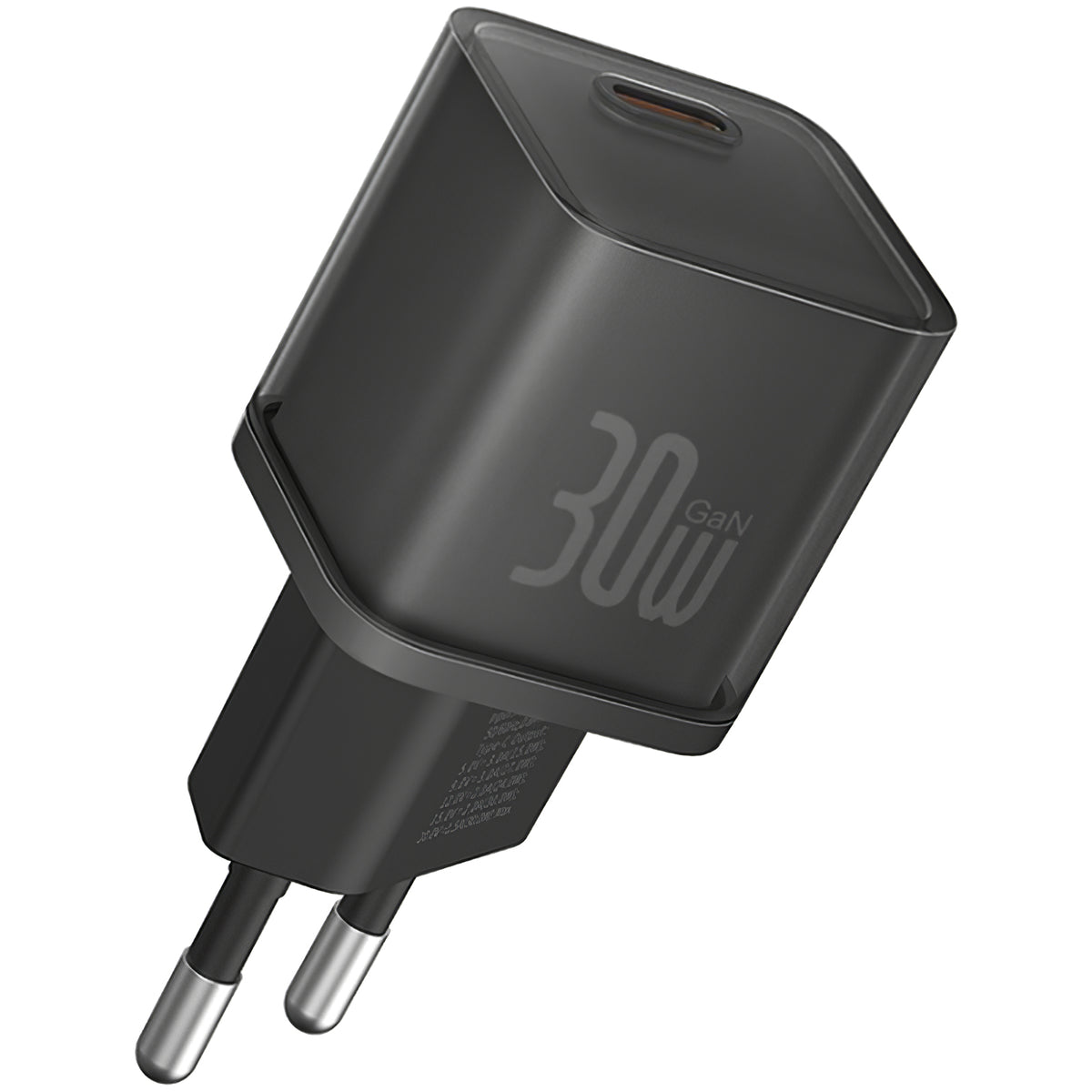 Baseus GaN5S hálózati töltő GaN5S, 30W, 3A, 1 x USB-C, fekete P10162504113-00