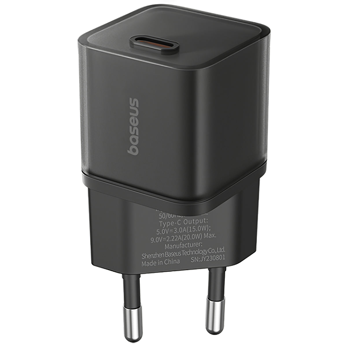 Baseus GaN5S hálózati töltő GaN5S, 30W, 3A, 1 x USB-C, fekete P10162504113-00