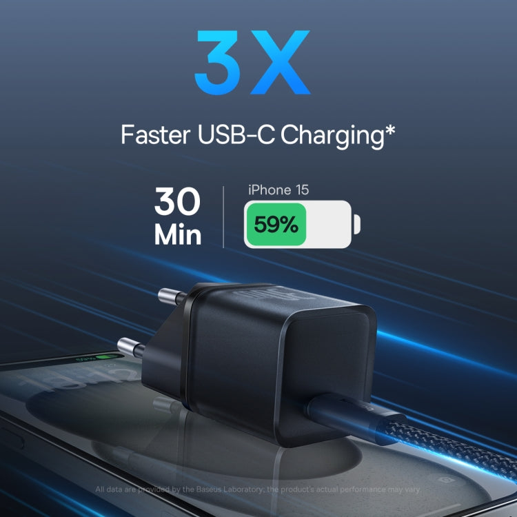 Baseus GaN5S hálózati töltő GaN5S, 30W, 3A, 1 x USB-C, fekete P10162504113-00