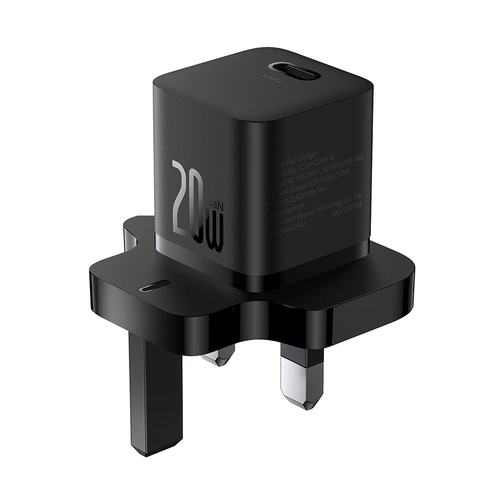 Baseus UK hálózati töltő, 20W, 3A, 1 x USB-C, Fekete P10110907113-00