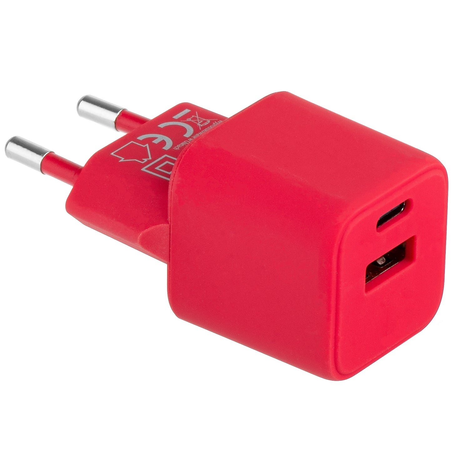Colourum CLS30-AC-02 hálózati töltő, 30W, 3A, 1 x USB-A - 1 x USB-C, Magenta