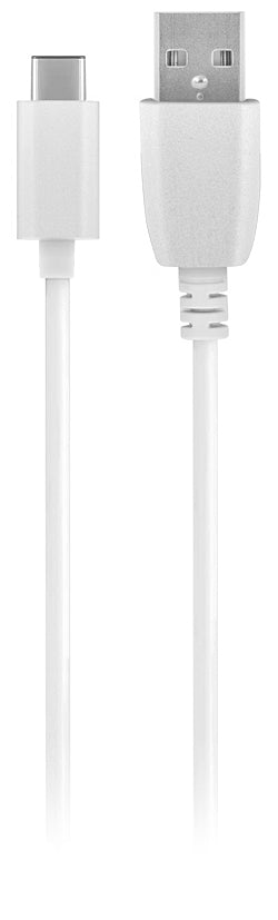 USB-C kábeles hálózati töltő MaXlife MXTC-01, 10,5W, 2,1A, 1 x USB-A, Fehér