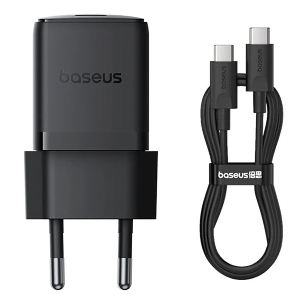 Baseus Palm USB-C hálózati töltő kábellel, 30W, 3A, 1 x USB-C, Fekete P10111605113-01
