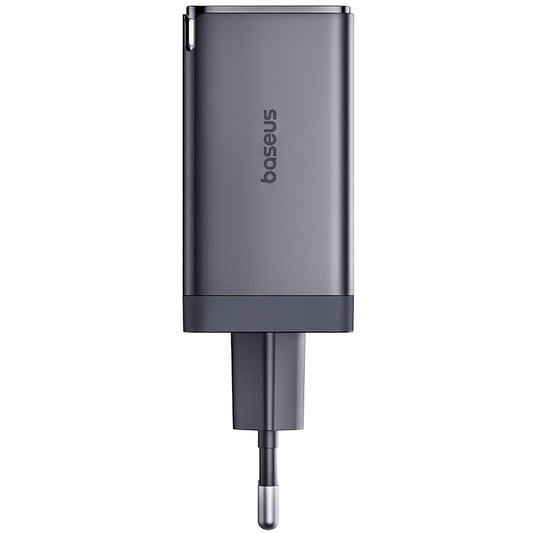 Baseus GaN5 Ultra USB-C kábel hálózati töltő USB-C kábellel, 65W, 3,25A, 1 x USB-A - 2 x USB-C, szürke P10110812827-Z1