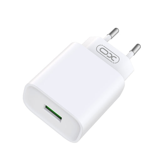 Hálózati töltő Lightning kábellel XO Design CE02D, 18W, 3A, 1 x USB-A, Fehér