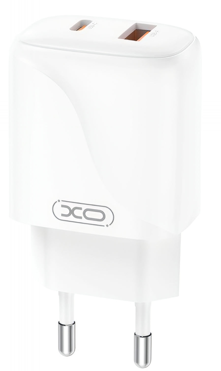 Hálózati töltő USB-C kábellel XO Design L158, 20W, 3A, 1 x USB-A - 1 x USB-C, Fehér