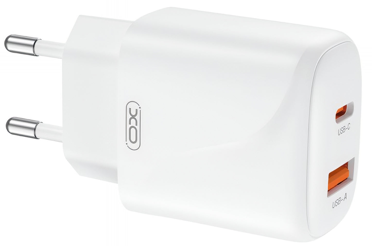 Hálózati töltő USB-C kábellel XO Design L158, 20W, 3A, 1 x USB-A - 1 x USB-C, Fehér