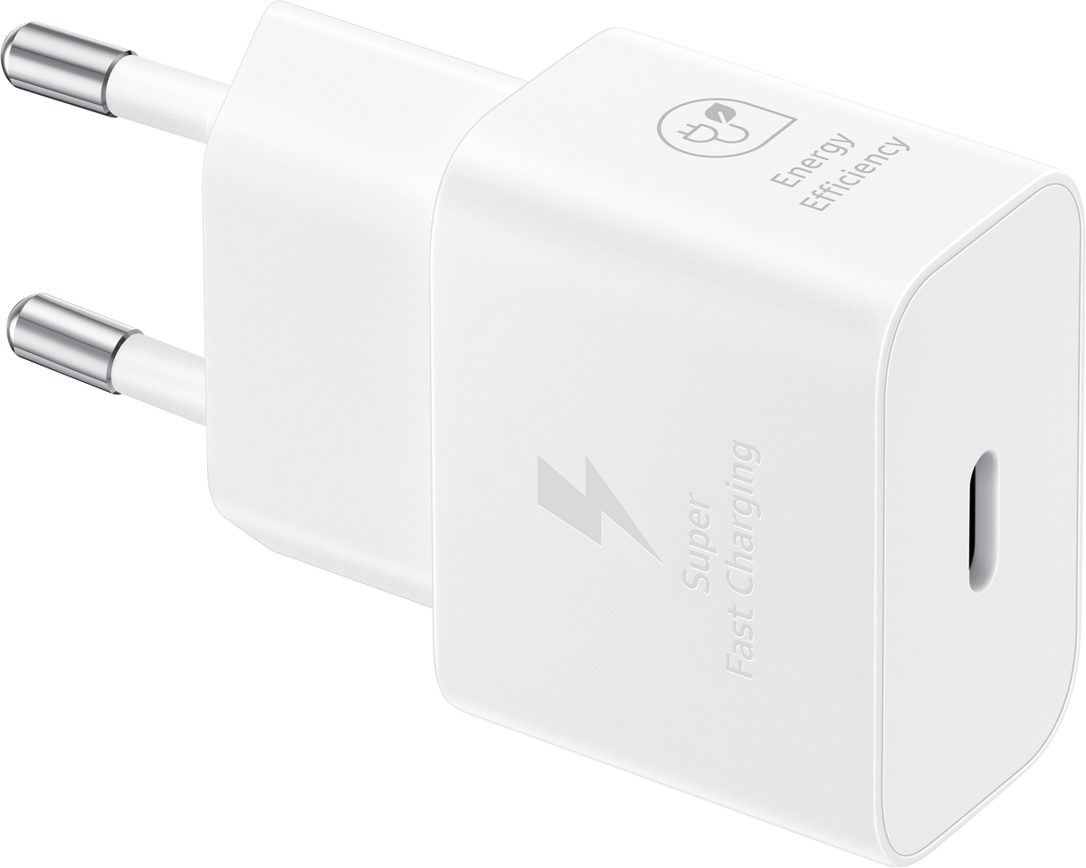 Samsung USB-C kábel hálózati töltő Samsung, 25W, 3A, 1 x USB-C, Fehér EP-T2510XWEGEU