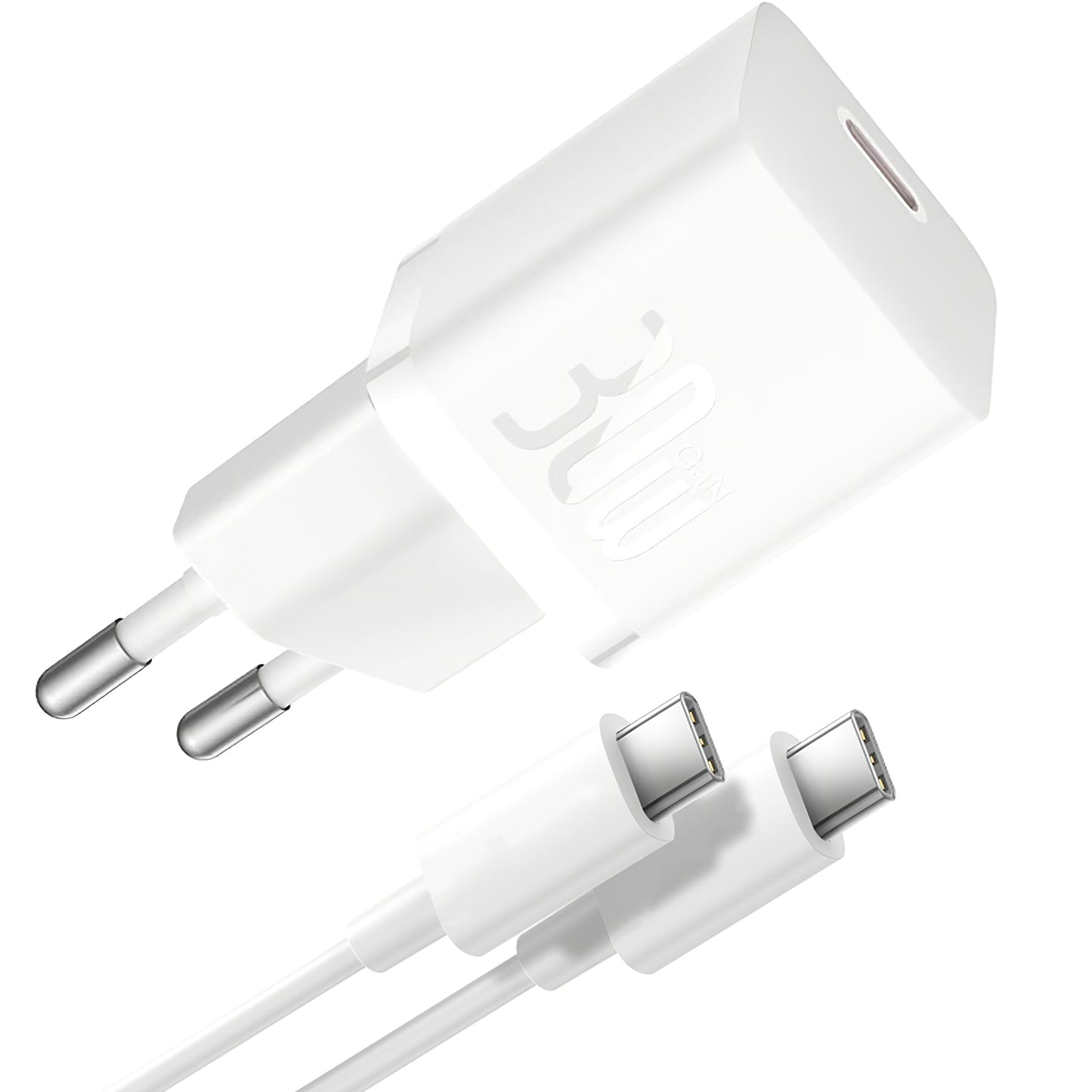 Baseus GaN5S USB-C kábel hálózati töltő GaN5S, 30W, 3A, 1 x USB-C, fehér P1011090902213-00