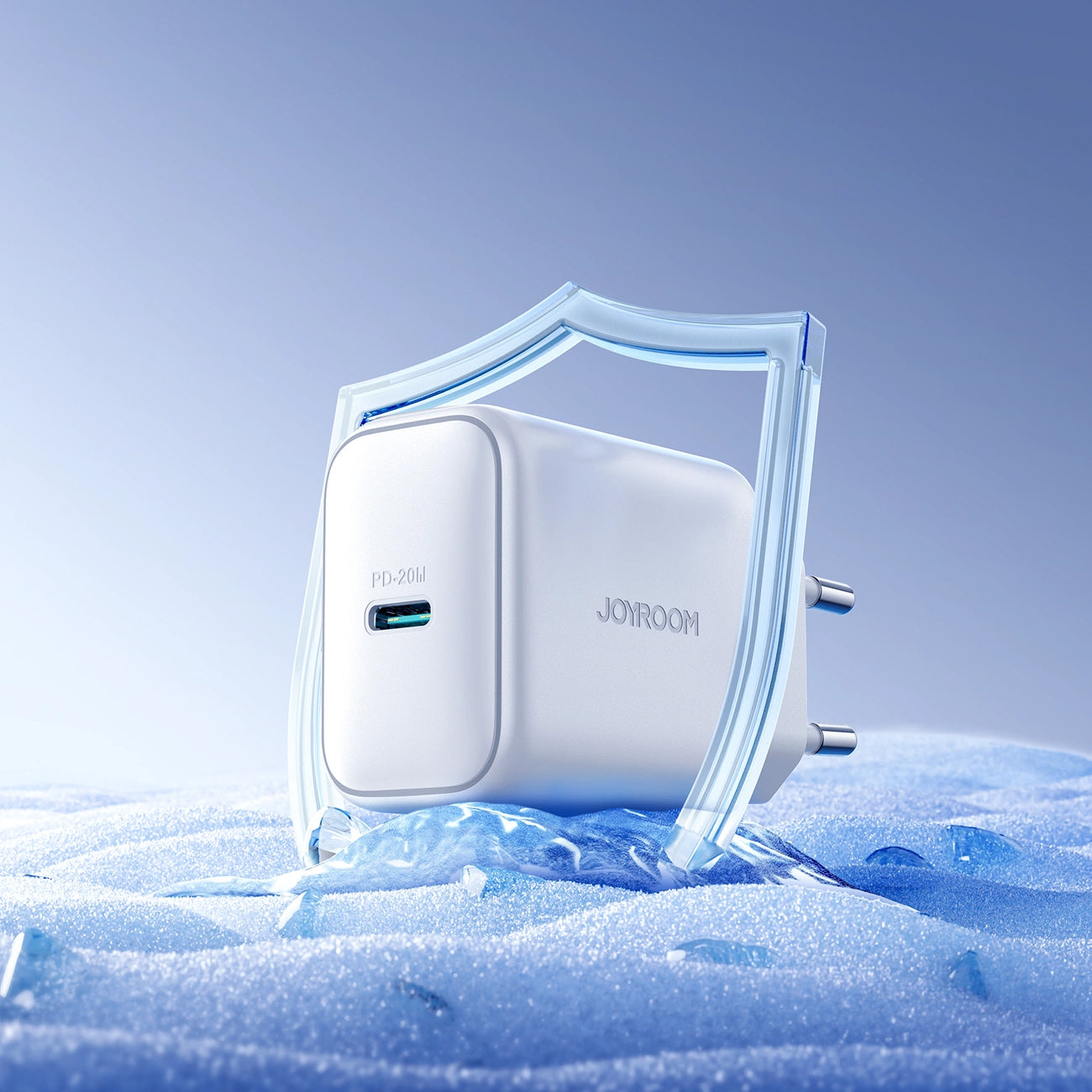 Hálózati töltő Lightning kábellel Joyroom JR-TCF20, 20W, 3A, 1 x USB-C, Fehér