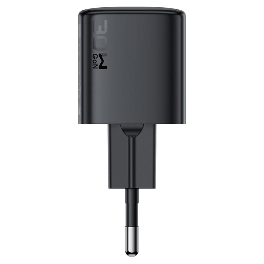Hálózati töltő USB-C kábellel Acefast A118, 30W, 3A, 1 x USB-C, Fekete