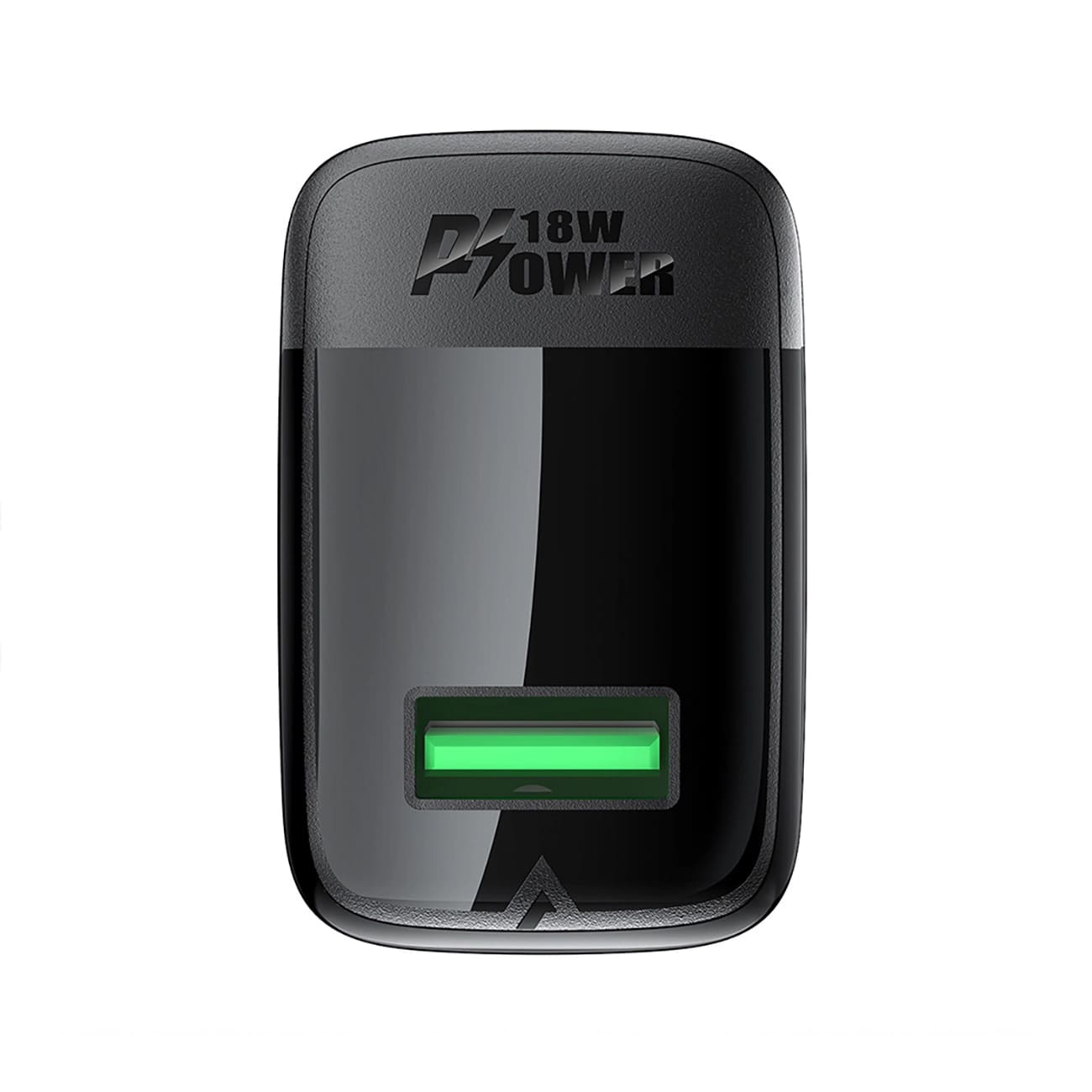 Hálózati töltő USB-C kábellel Acefast A90, 18W, 3A, 1 x USB-A, Fekete