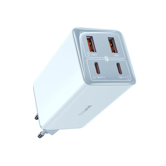 Hálózati töltő USB-C kábellel Baseus GaN6 Pro, 100W, 3.25A, 2 x USB-A - 2 x USB-C, Kék P10162705312-00